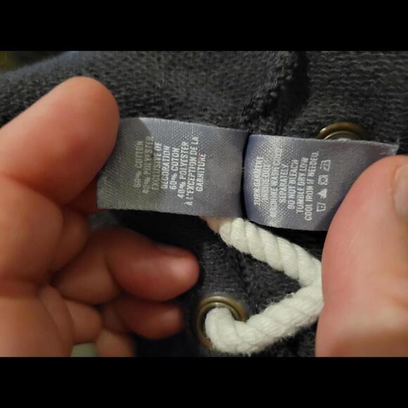 Aerie XS Grey with white rope cropped sweatshirt - Picture 5 of 5